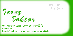 terez doktor business card